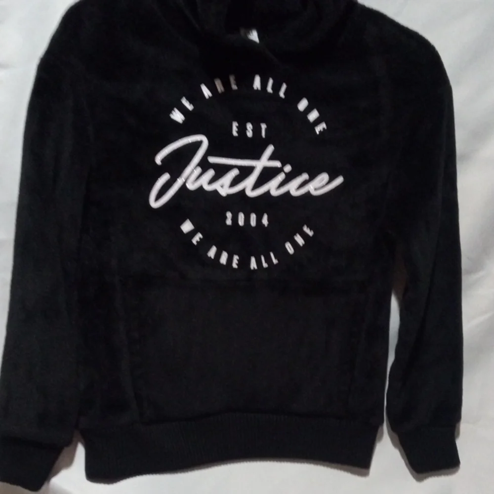 Justice Black Hoodie with Thumb Holes